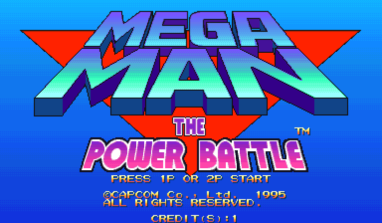 A Mega Man: The Power Battle (CPS1sia 951006) Title Screen